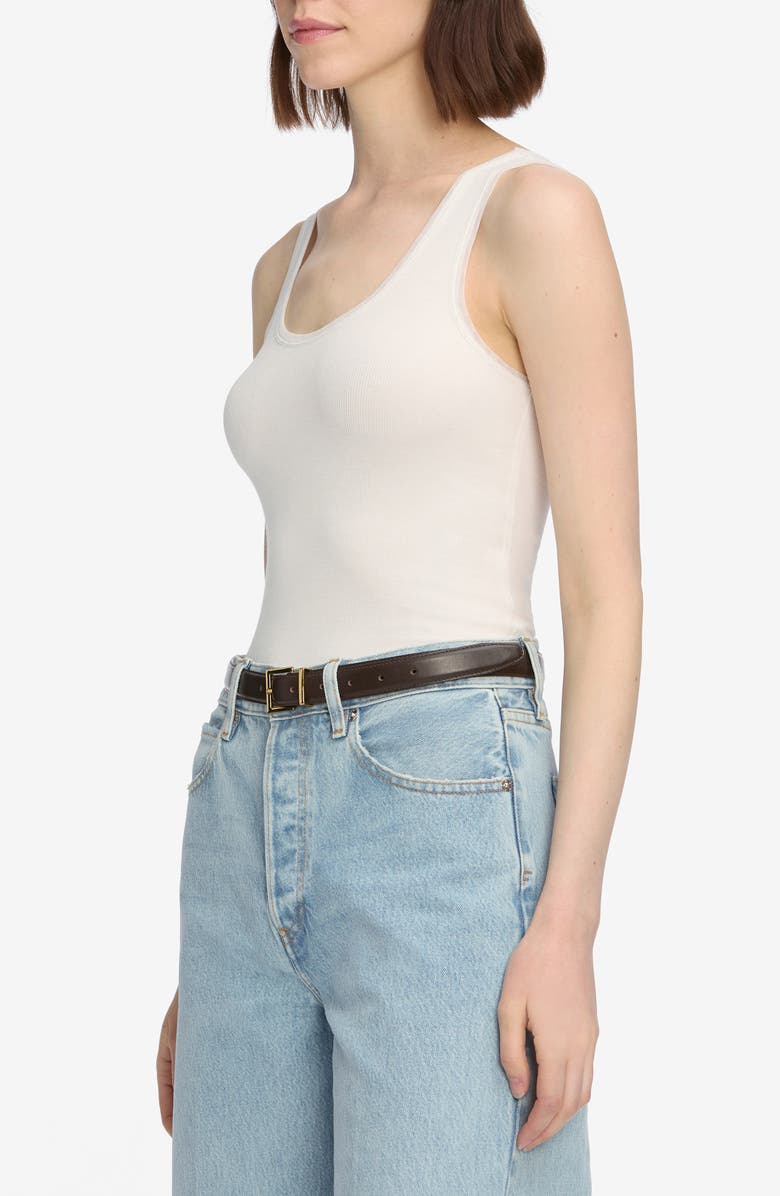 FRAME The Mesh Trim Tank, Alternate, color, White