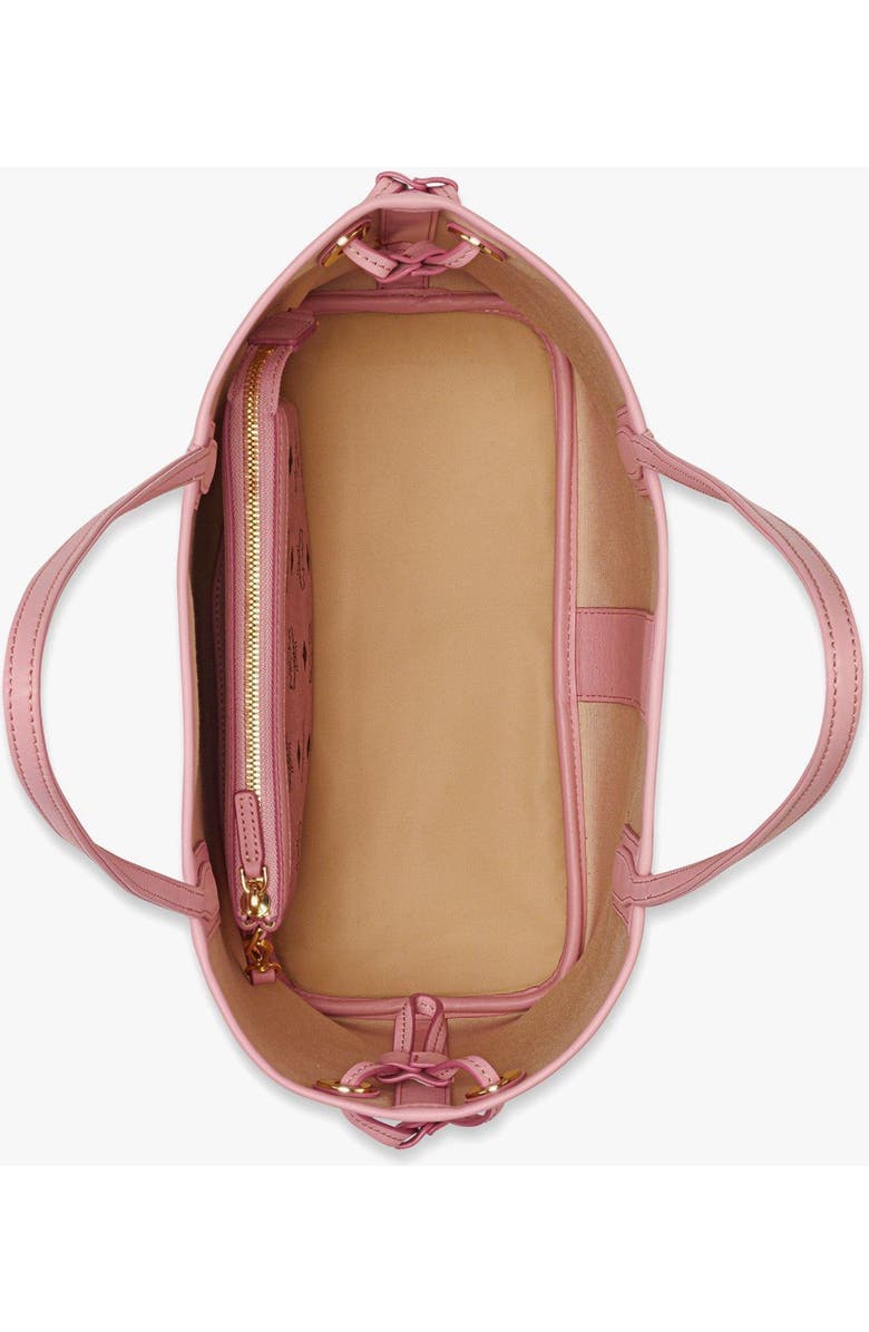 MCM Small Liz Shopper in Visetos, Alternate, color, Pink