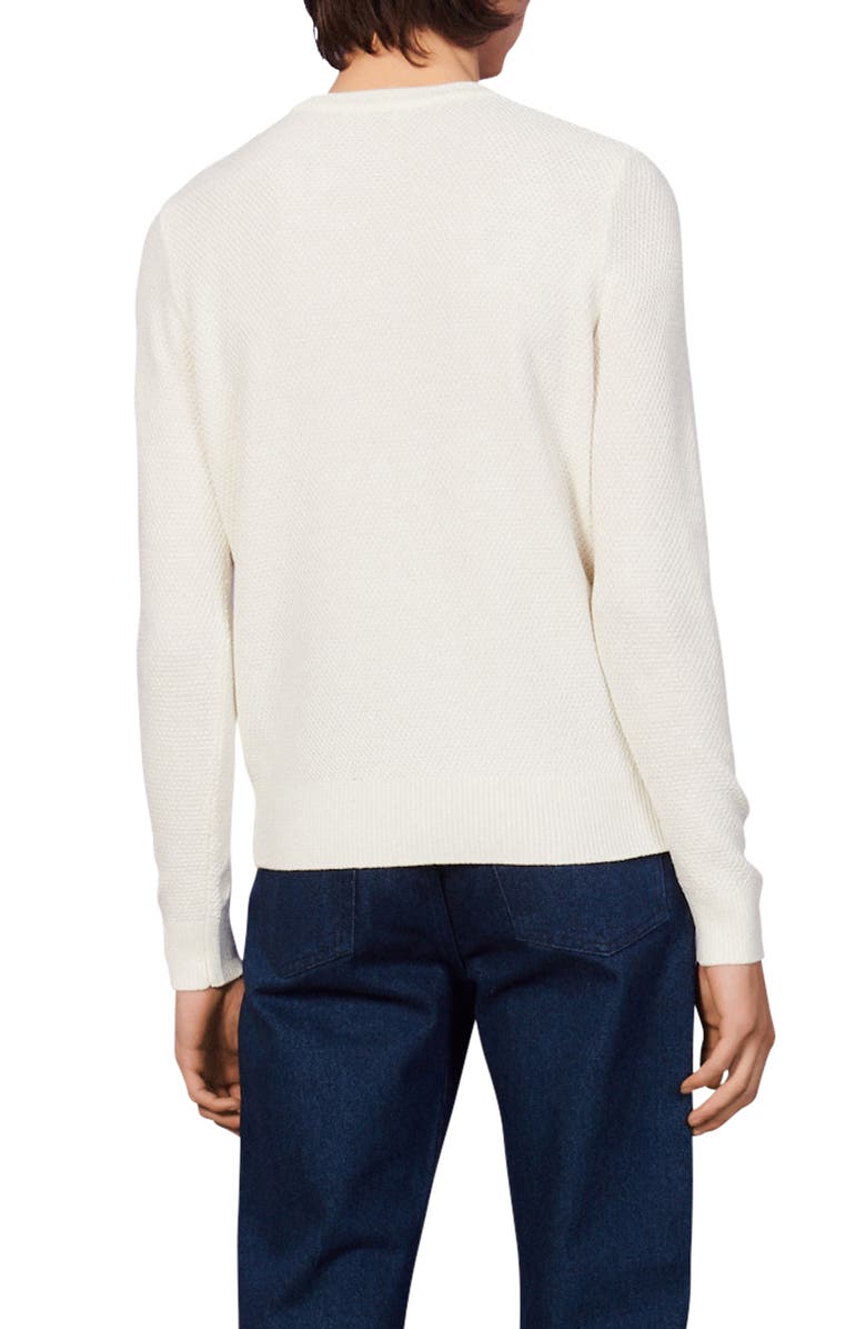 SANDRO Rice Wool Blend Crewneck Sweater, Alternate, color, 