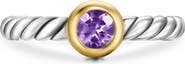 David Yurman Petite Cable Ring in Sterling Silver with 14K Yellow Gold