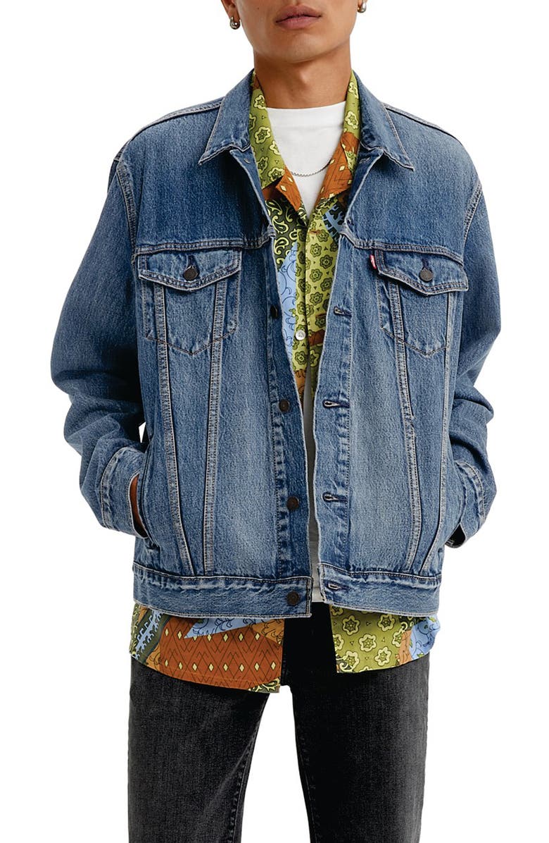 Levi's<sup>®</sup> Relaxed Fit Trucker Jacket, Main, color, Skyline Trucker