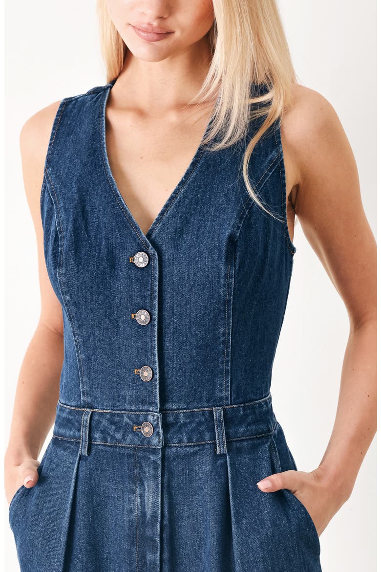 Sleeveless Denim Jumpsuit, Alternate, color, INDIGO DENIM
