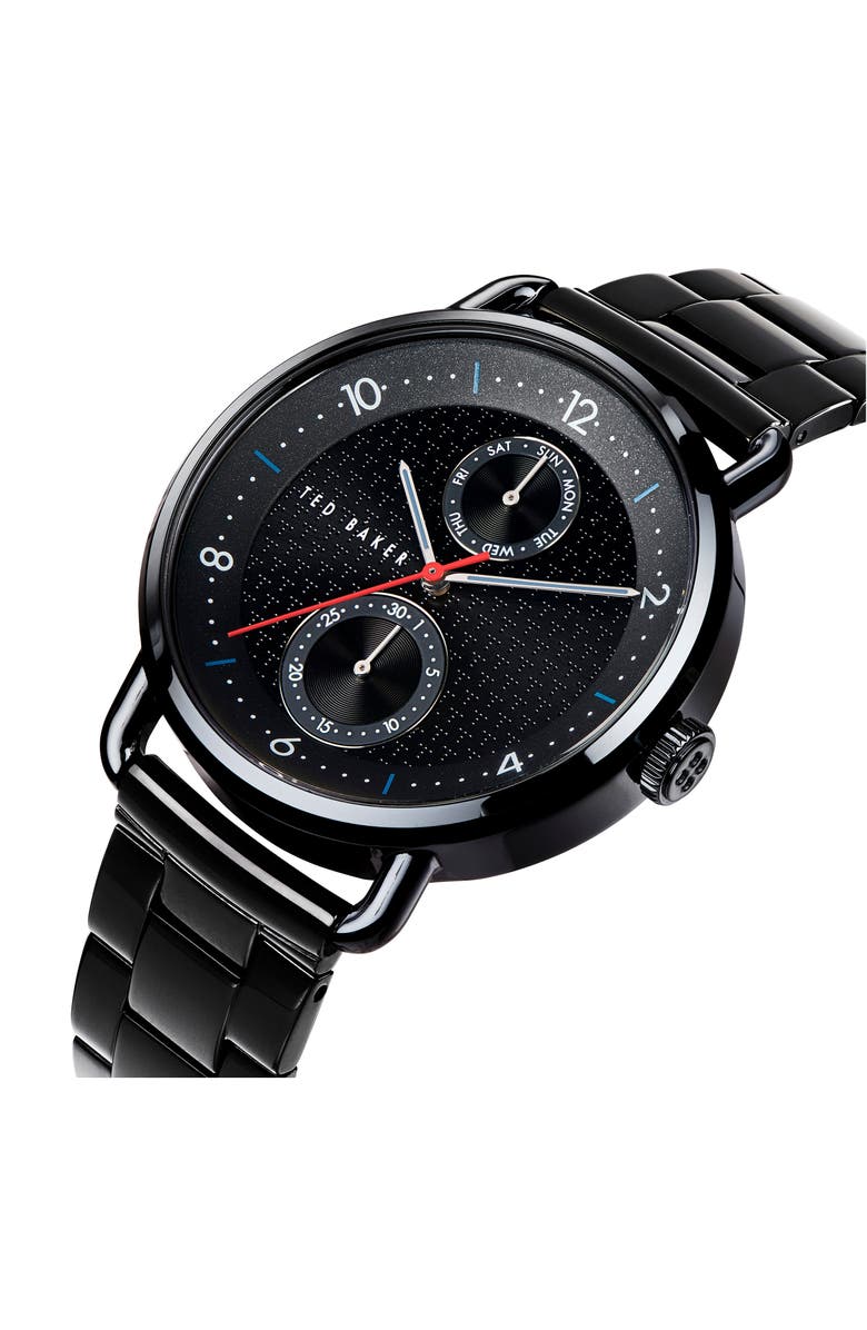 Ted Baker London Brixam Multifunction Bracelet Watch, 42mm, Alternate, color, Black