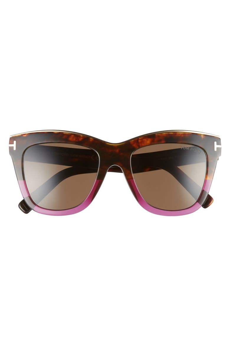 Julie 52mm Sunglasses, Alternate, color, VINTAGE HAVANA/ PURPLE/ BROWN