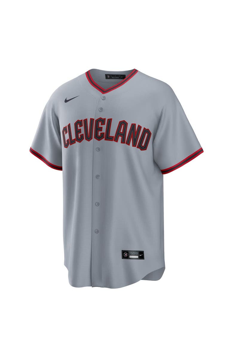 Nike Men's Nike Shane Bieber Gray Cleveland Guardians Road Replica Jersey, Alternate, color, 