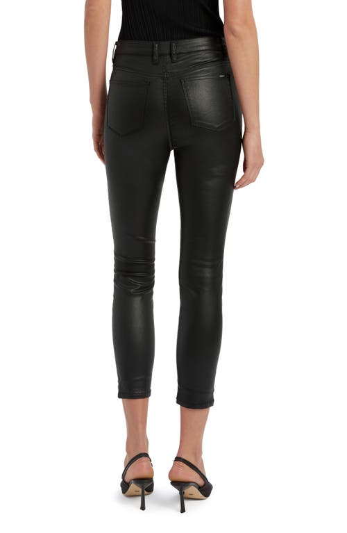 Bardot Khloe Coated High Waist Crop Skinny Jeans In Black