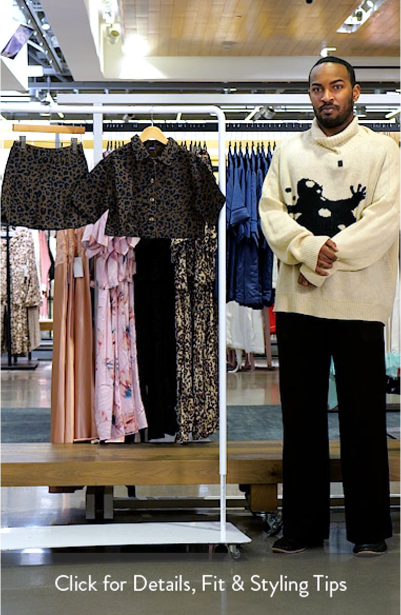 Kids' Leopard Print Cotton Shacket & Skirt Set, sales video thumbnail