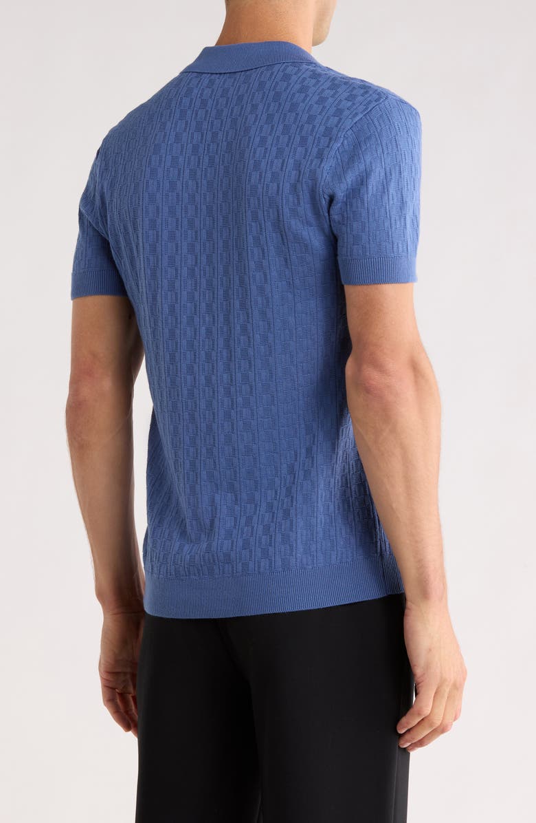 Bonobos One Fit Knit Polo, Alternate, color, Blue Texture