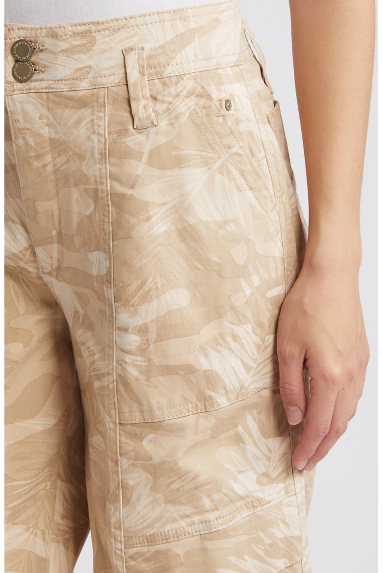'Ab'Solution Skyrise Camo Crop Wide Leg Pants, Alternate, color, STONE MULTI