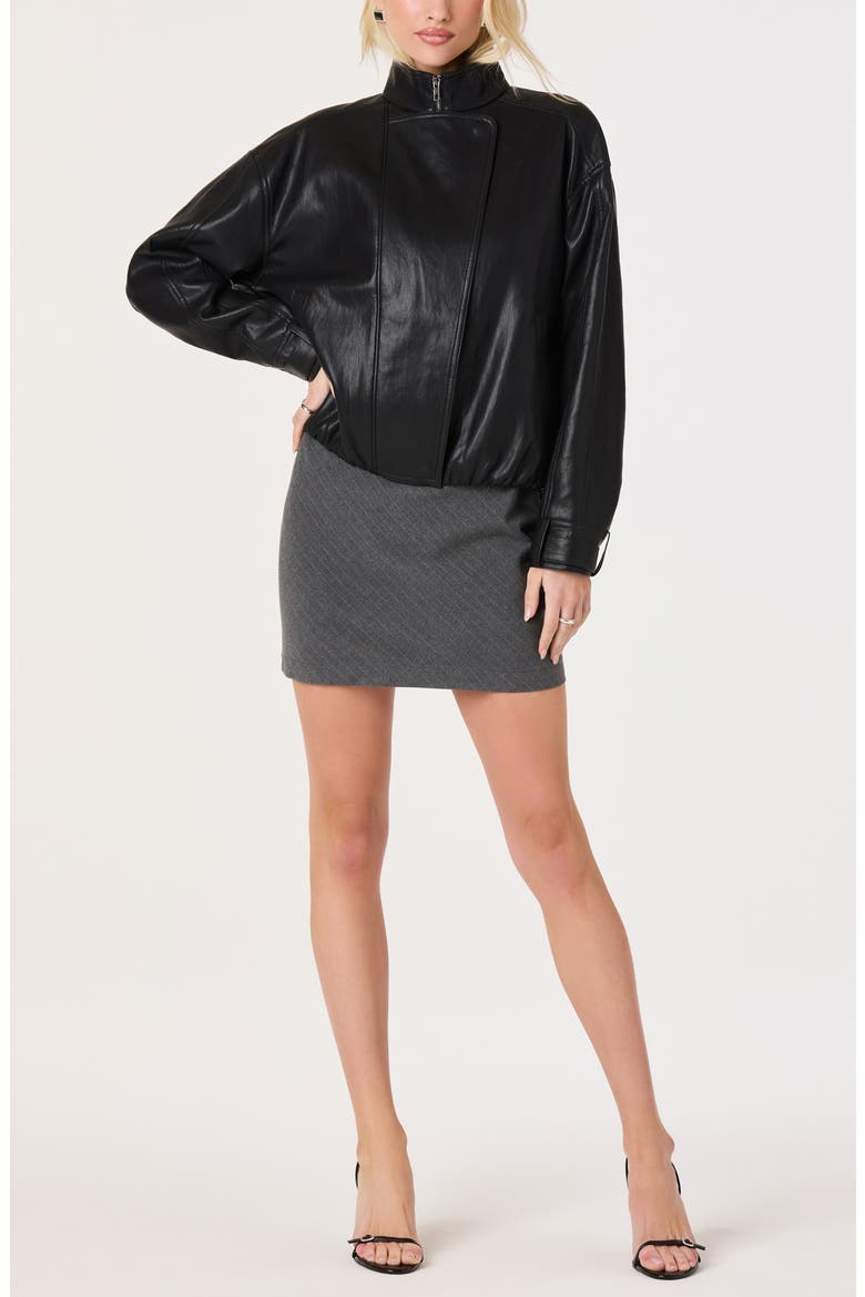 Jett Faux Leather Jacket, Alternate, color, BLACK