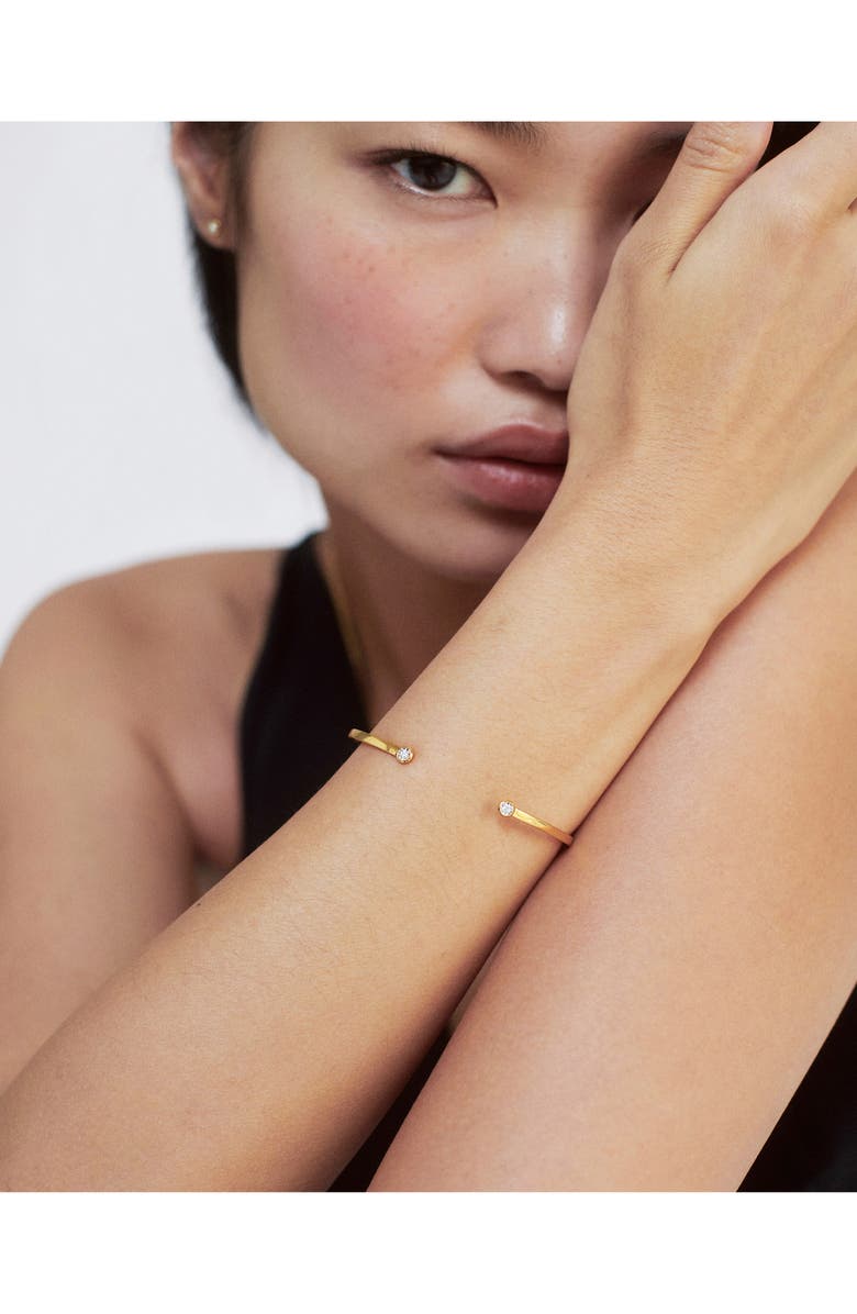 Monica Vinader Lab Grown Solitaire Diamond Cuff Bracelet, Alternate, color,