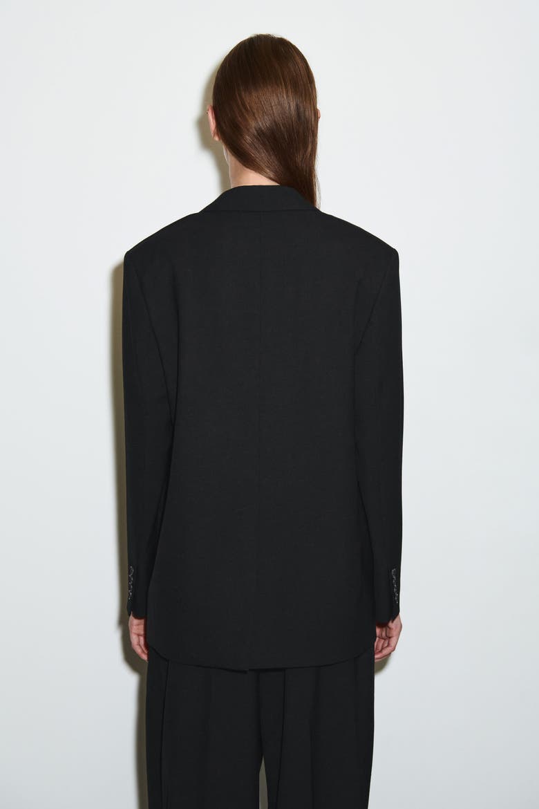 Wool-blend Blazer, Alternate, color, BLACK