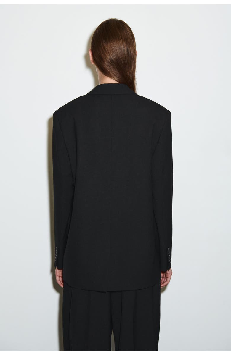COS Wool-blend Blazer, Alternate, color, Black