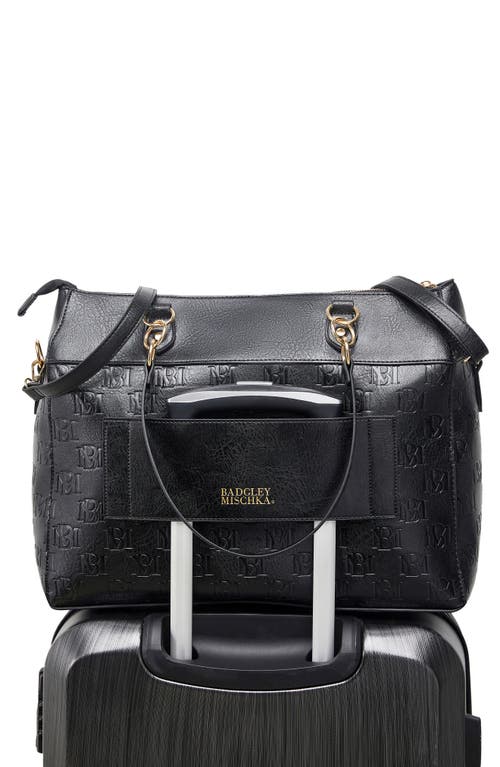 Badgley Mischka Madalyn Vegan Leather Weekender Tote Bag In Black