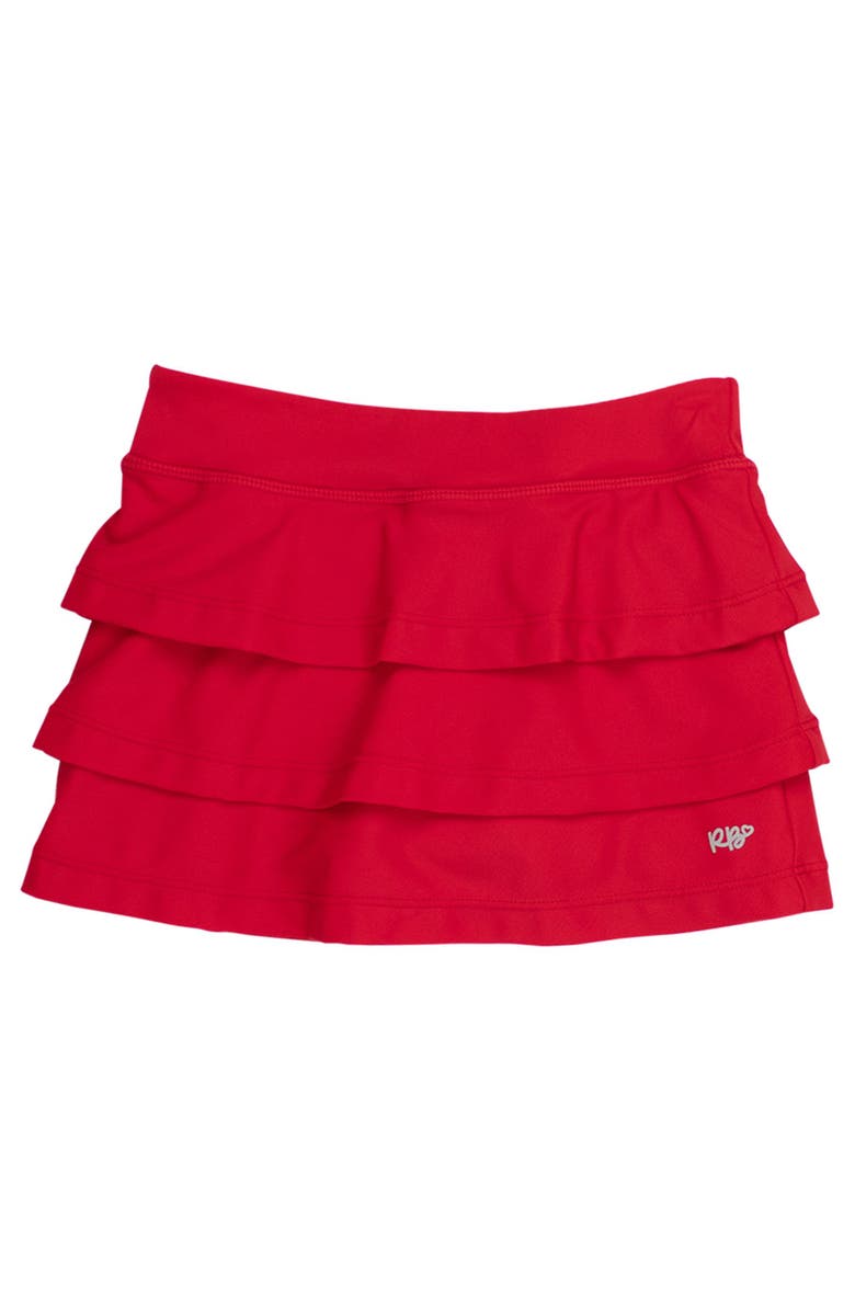 RuffleButts Girls UPF50+ Active Skort, Main, color, Red