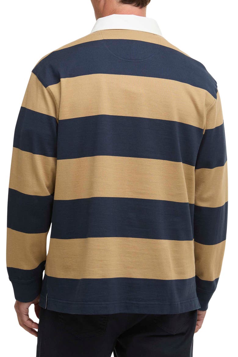 Broome Stripe Cotton Rugby Shirt, Alternate, color, NAVY/ TRENCH