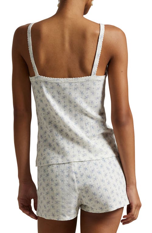 Polo Ralph Lauren Pointelle Stripe Cotton Pajamas In Colby Floral