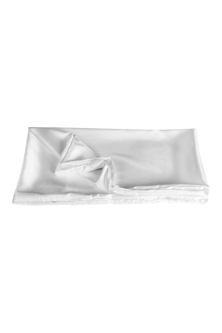 Vegan Satin Pillowcase, Alternate, color, WHITE