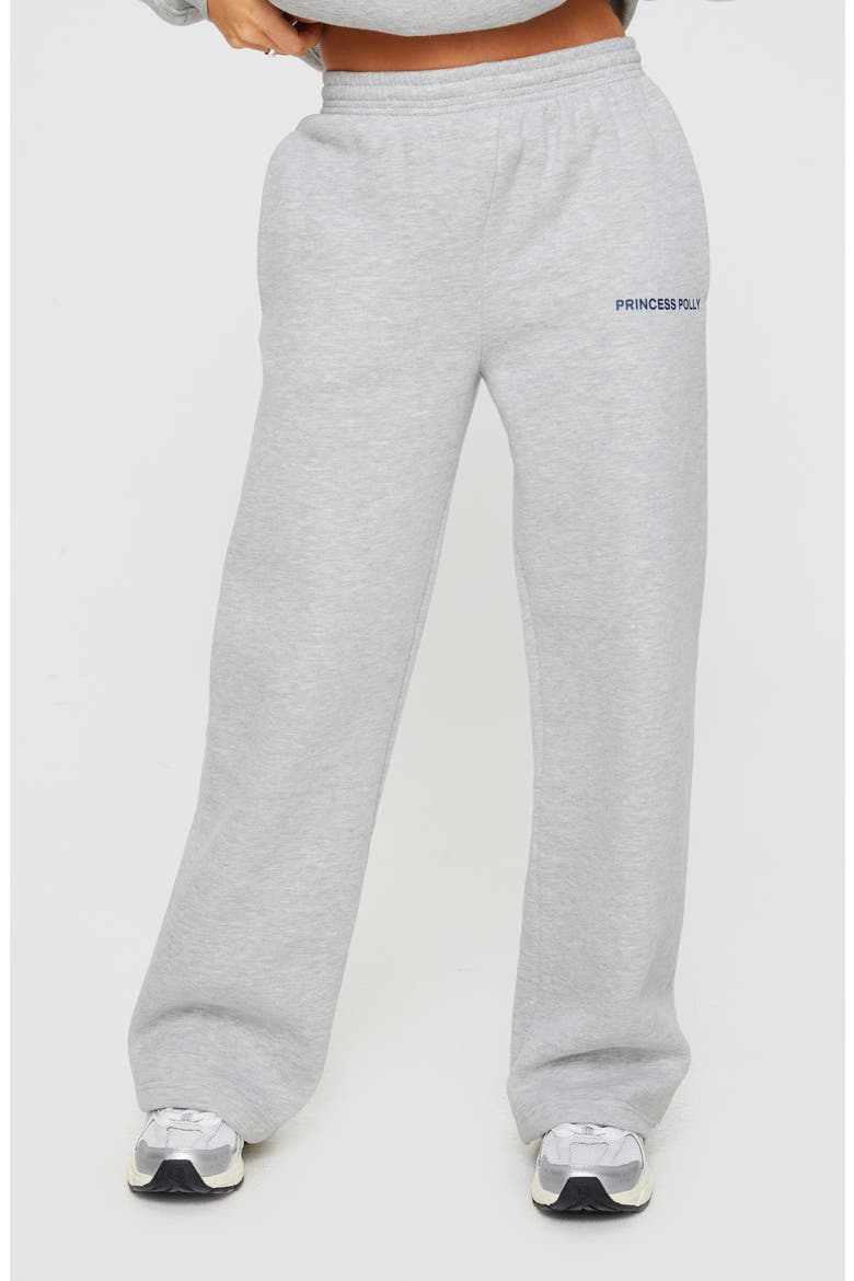 Logo Straight Leg Sweatpants, Main, color, GREY