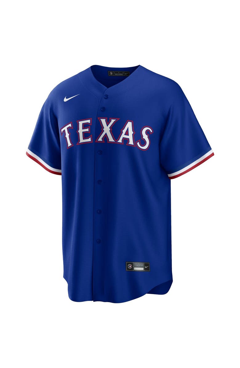 Nike Men's Nike Royal Texas Rangers Alternate Replica Team Logo Jersey, Alternate, color, 