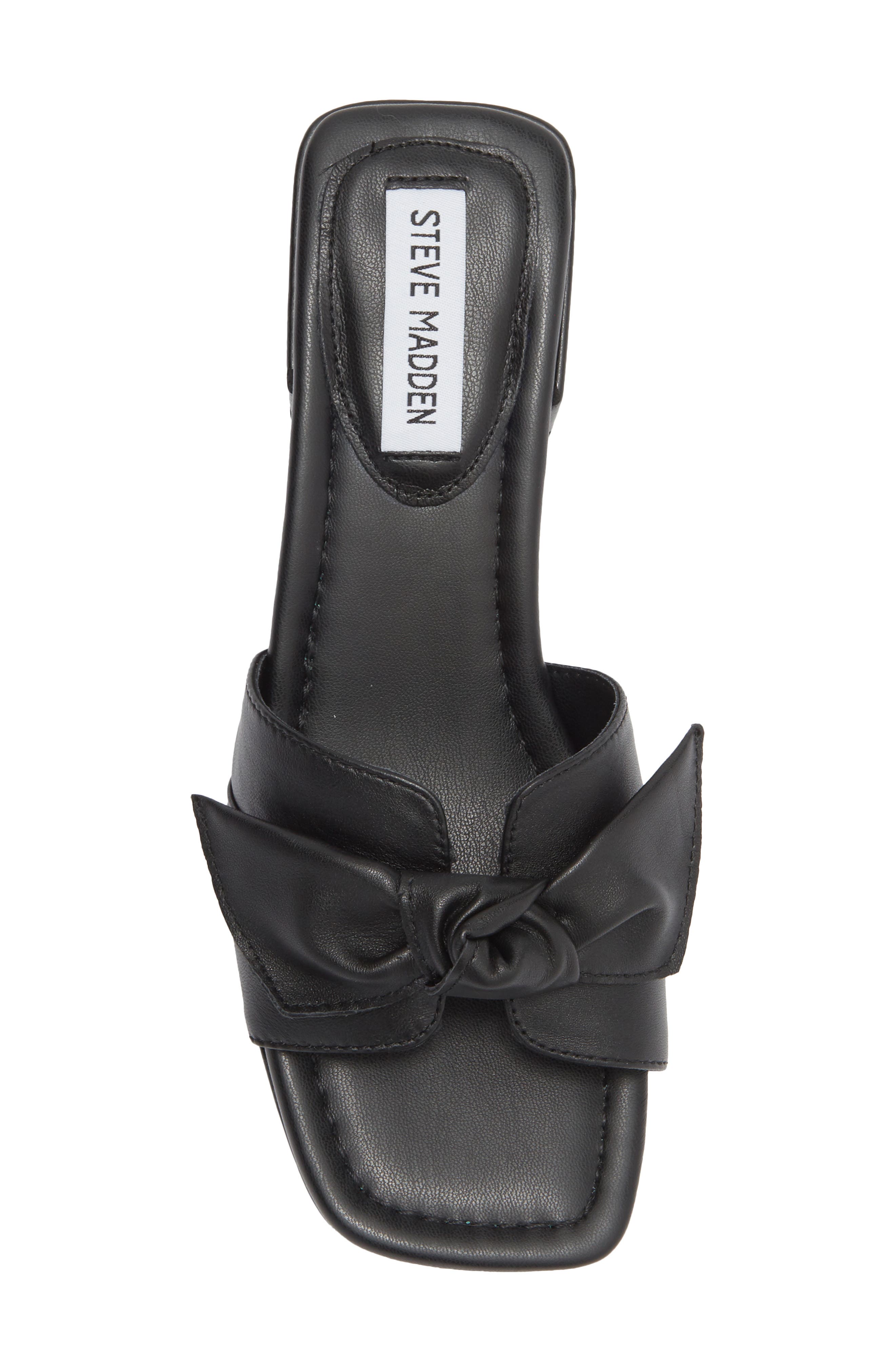 Steve Madden Catumm Bow Slide Sandal, Alternate, color, Black