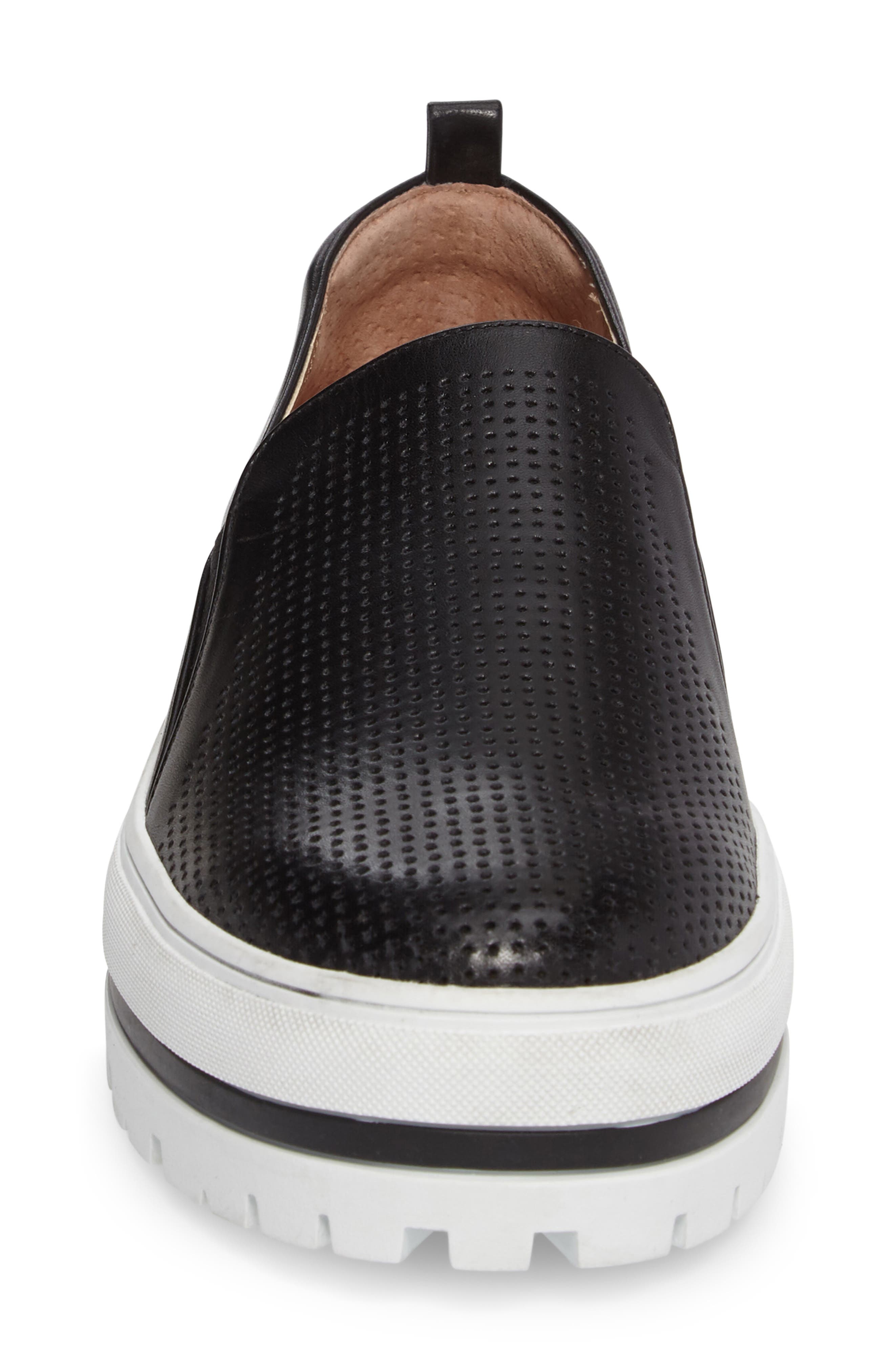 Teagen Sneaker, Alternate, color, BLACK LEATHER PERF