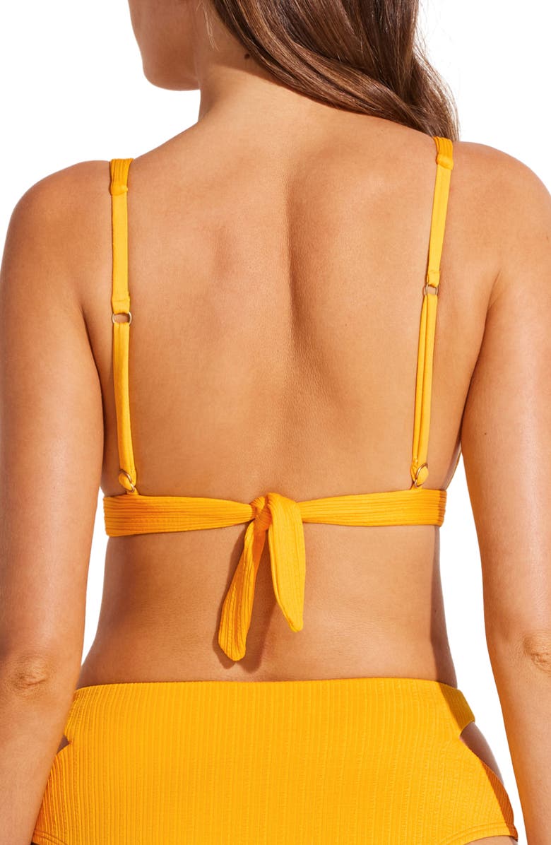 Vitamin A<sup>®</sup> Lyra Bralette Bikini Top, Alternate, color, Sunflower