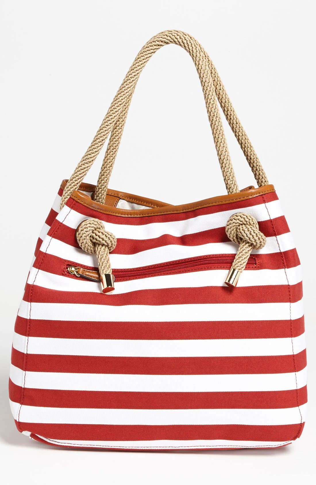 'Marina - Large' Tote, Alternate, color, RED/ WHITE