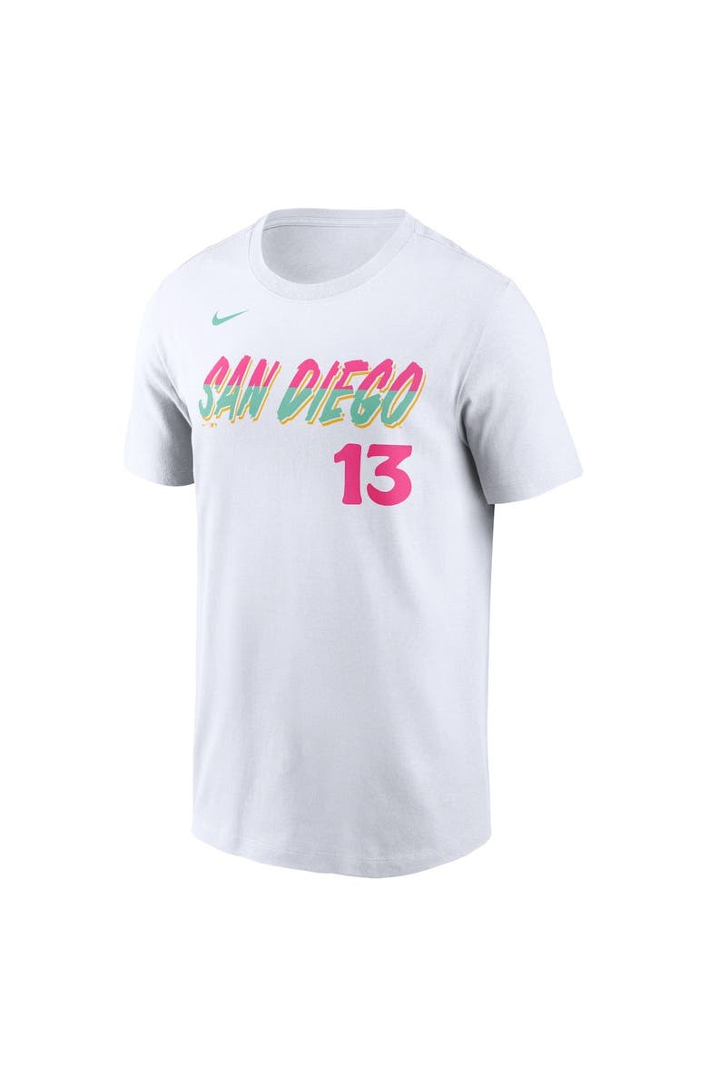Nike Men's Nike Manny Machado White San Diego Padres City Connect Name & Number T-Shirt, Alternate, color, 