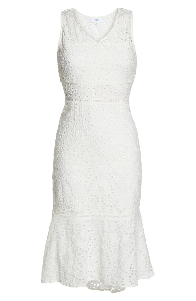 knee length dresses for ladies Midsummer Lace Off-Shoulder Gown  Cream