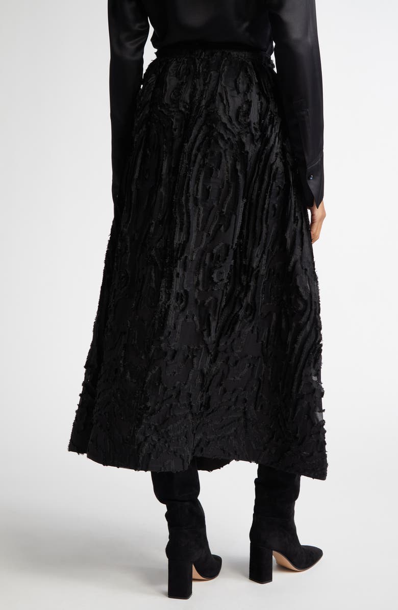 Lafayette 148 New York Wood Grooves Clipped Jacquard Maxi Skirt, Alternate, color,