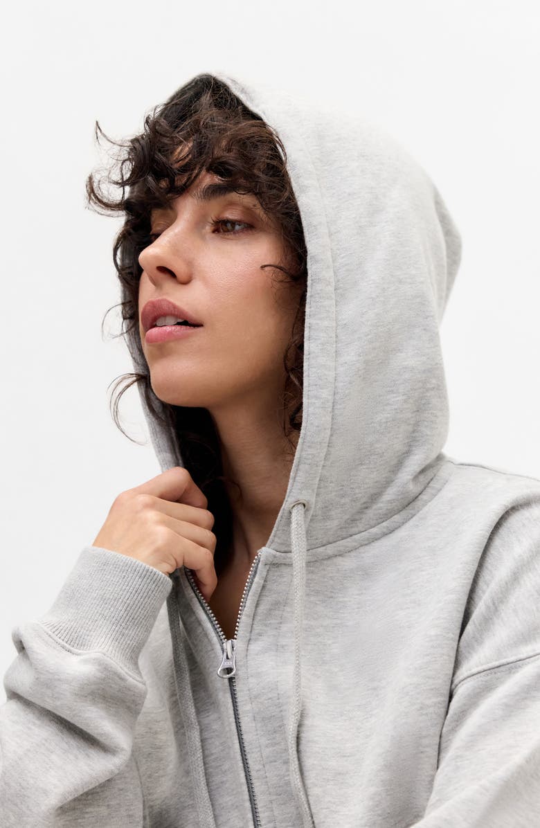 BDG Urban Outfitters Crop Zip-Up Hoodie, Alternate, color, Grey
