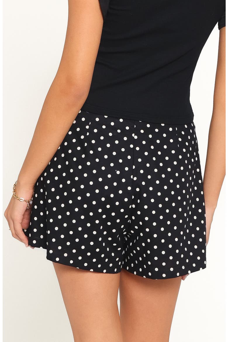 Donna High Waist Shorts, Alternate, color, BLACK POLKA DOT