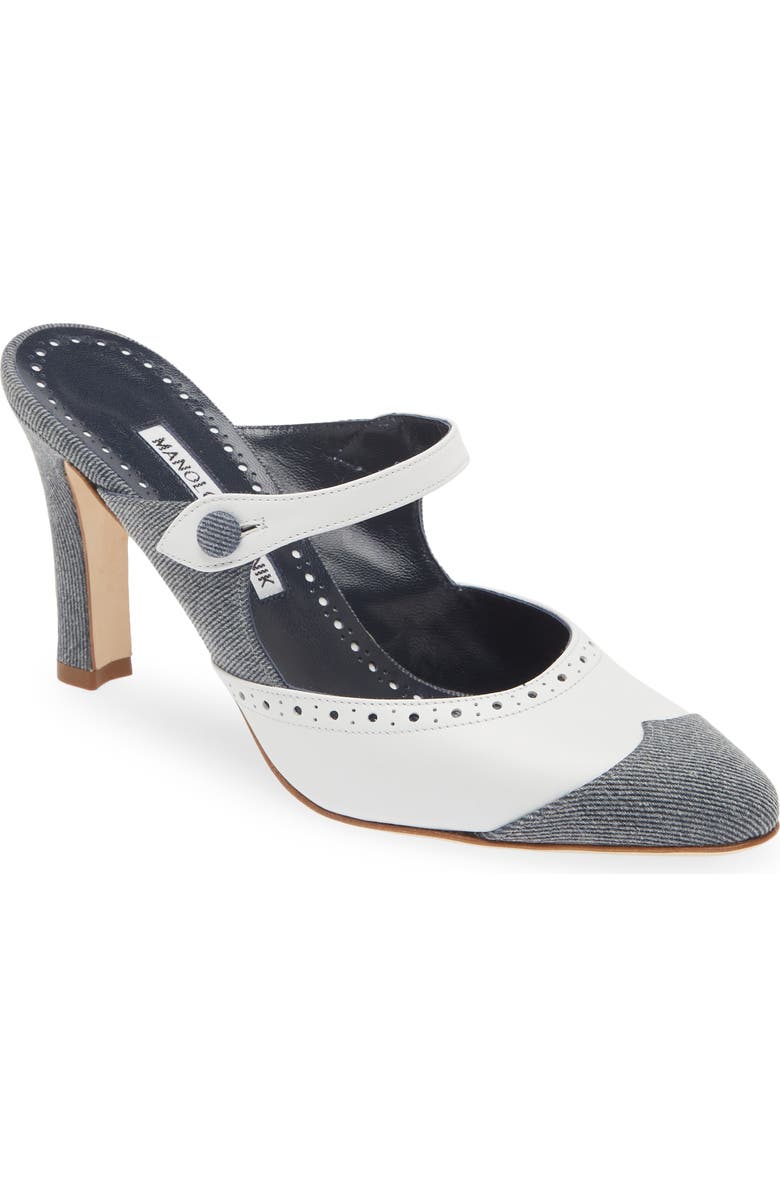 Manolo Blahnik Agathanu Spectator Mary Jane Mule, Main, color,