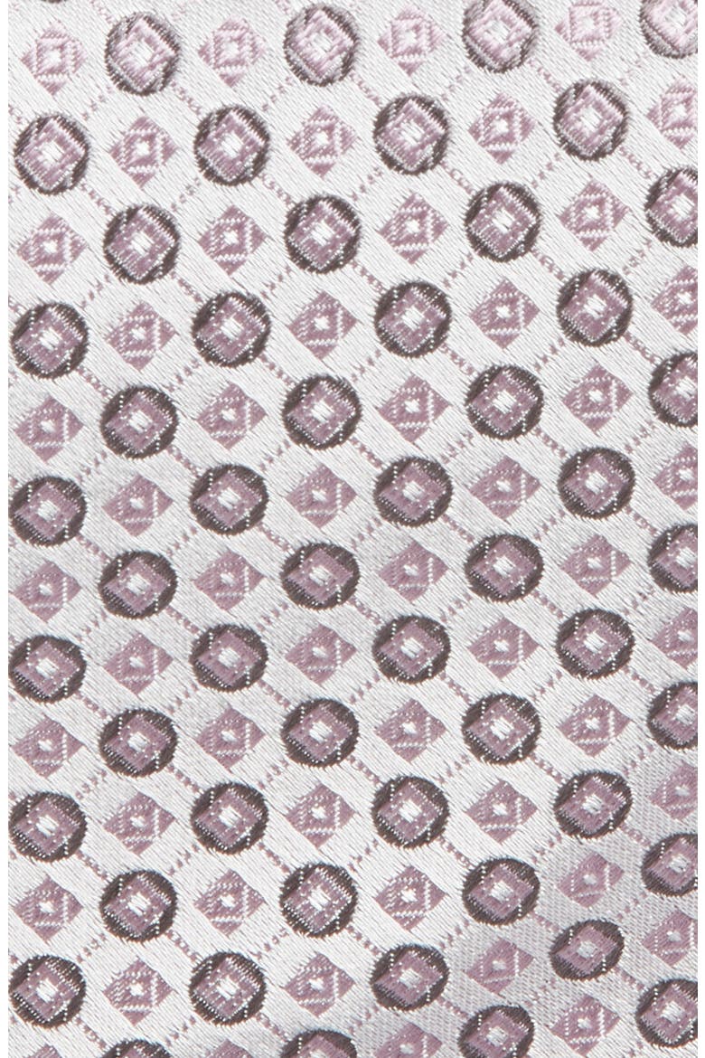Neat Medallion Silk Blend Jacquard Tie, Alternate, color, OPEN PURPLE