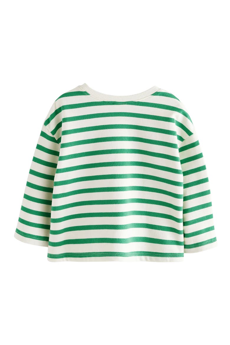 Kids' Stripe Rainbow Appliqué Cotton Graphic T-Shirt, Alternate, color, GREEN