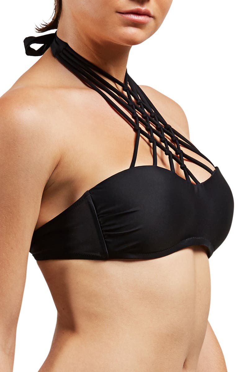 Volcom Simply Solid Bandeau Bikini Top, Alternate, color,