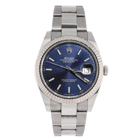 Oyster Perpetual Datejust Automatic Watch Stainless Steel and White Gold 41