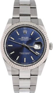 Pre-Owned Rolex Oyster Perpetual Datejust Automatic Watch Stainless Steel and White Gold 41