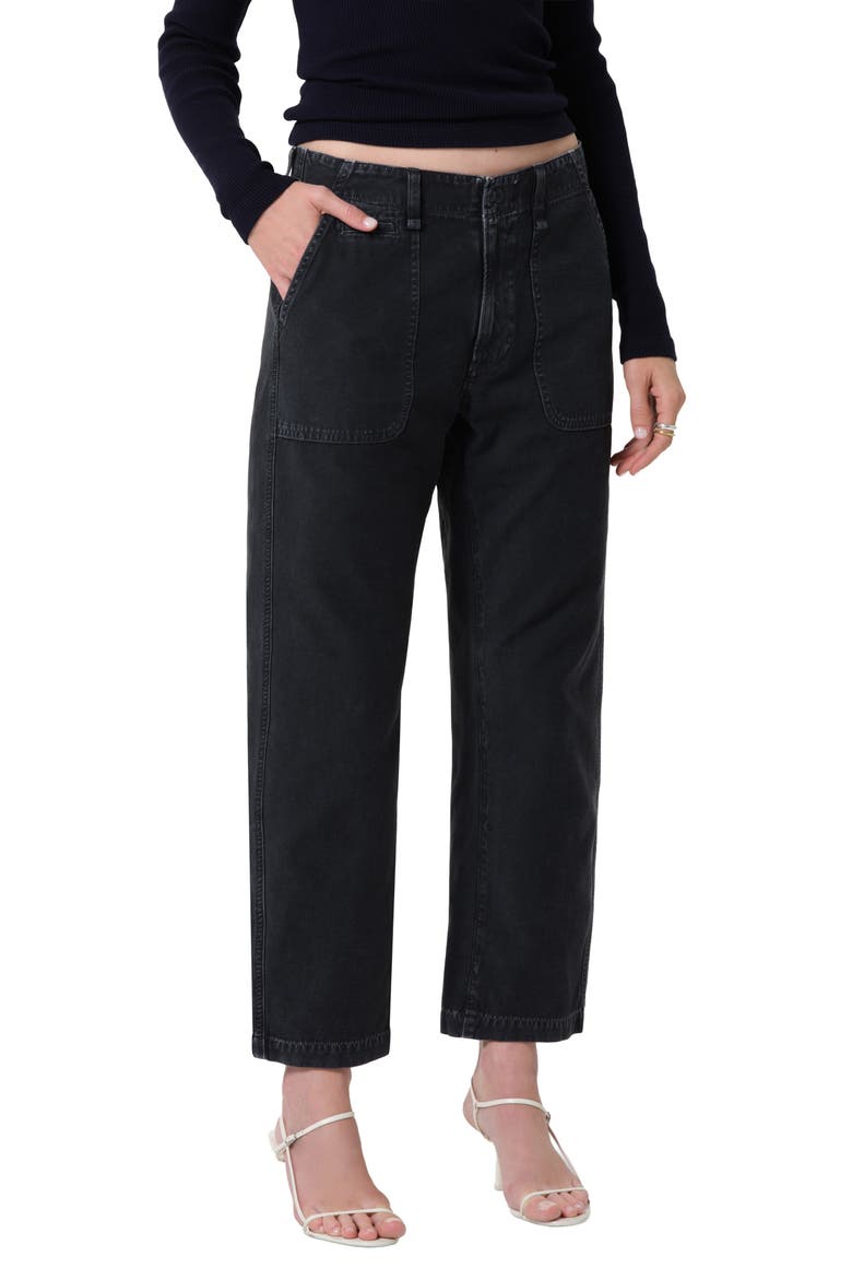 Winslow Utility Ankle Jeans, Main, color, WASHED BLACK