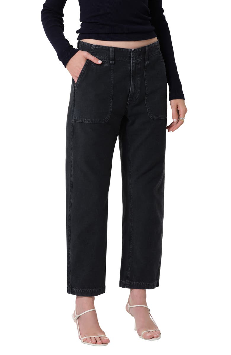 Citizens of Humanity Winslow Utility Ankle Jeans, Main, color, Washed Black