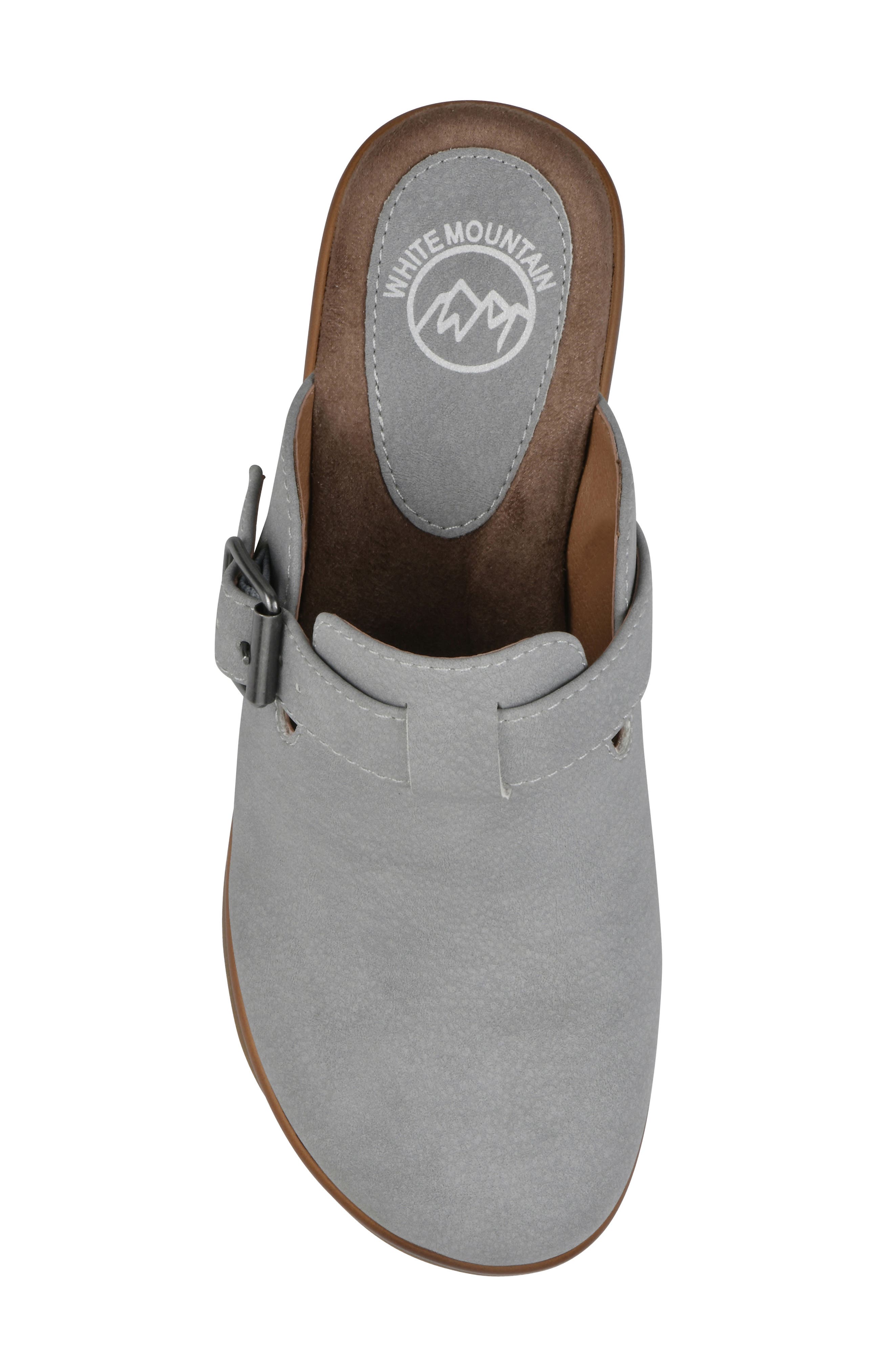 White Mountain Footwear Viewed Mule, Alternate, color, Dove Grey Smooth