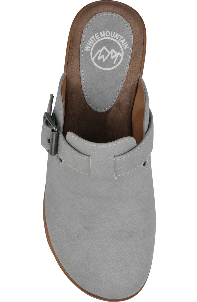 White Mountain Footwear Viewed Mule, Alternate, color, Dove Grey Smooth