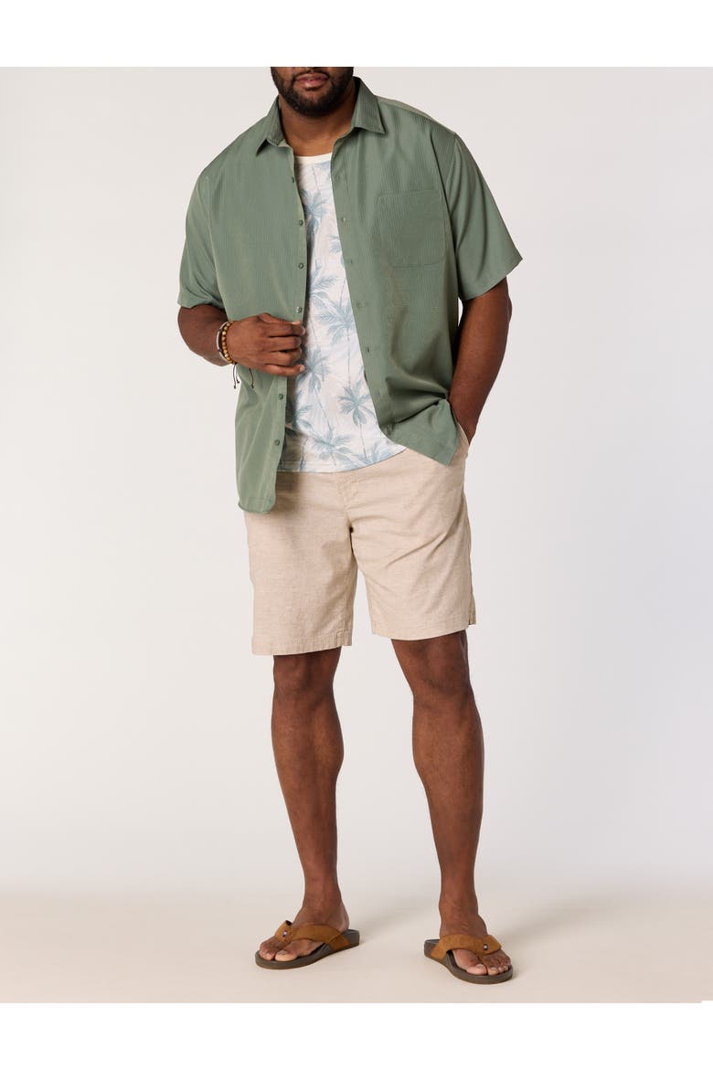 Big & Tall Palm Tree Sleeveless T-Shirt V2, Alternate, color, SEA SPRAY