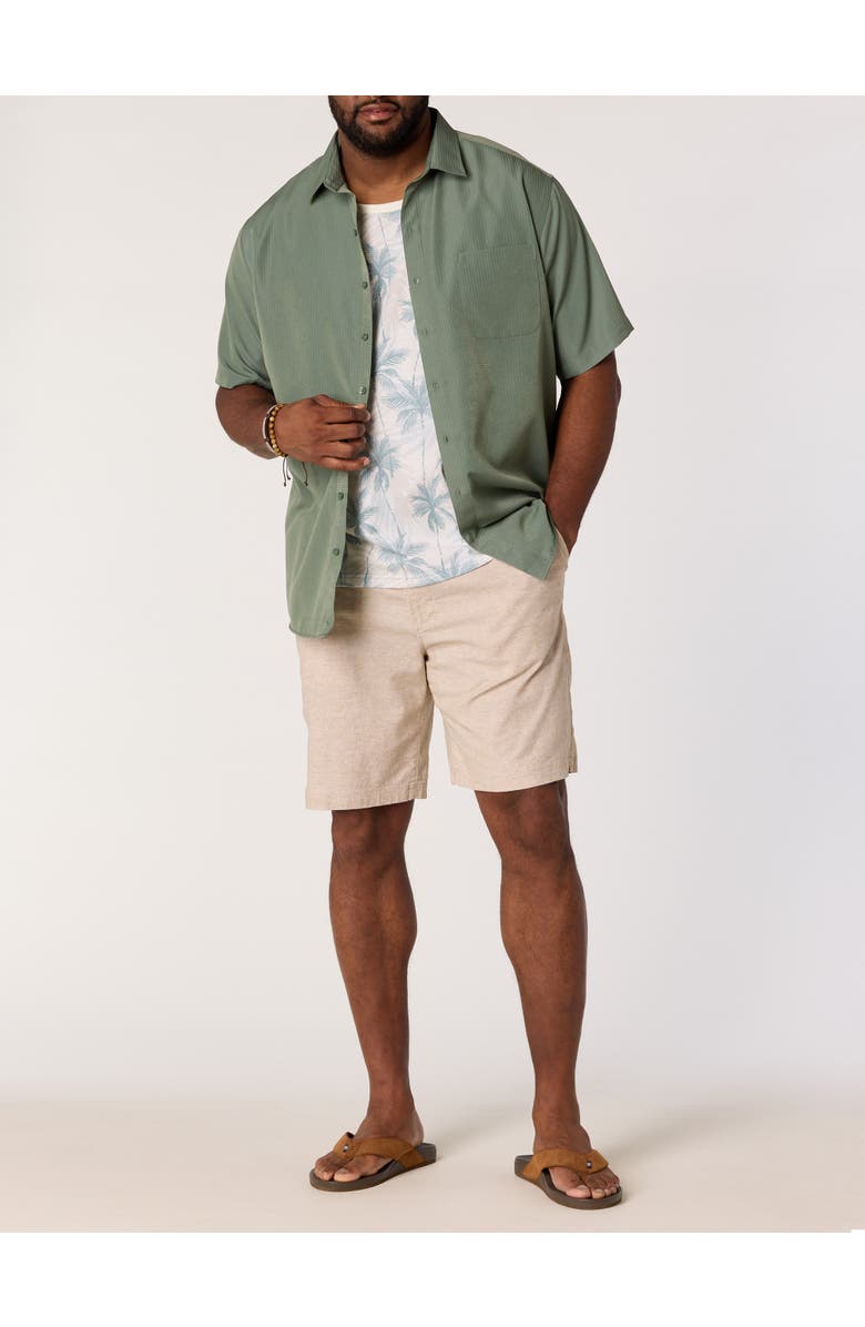 True Nation by DXL Big & Tall Palm Tree Sleeveless T-Shirt V2, Alternate, color, Sea Spray
