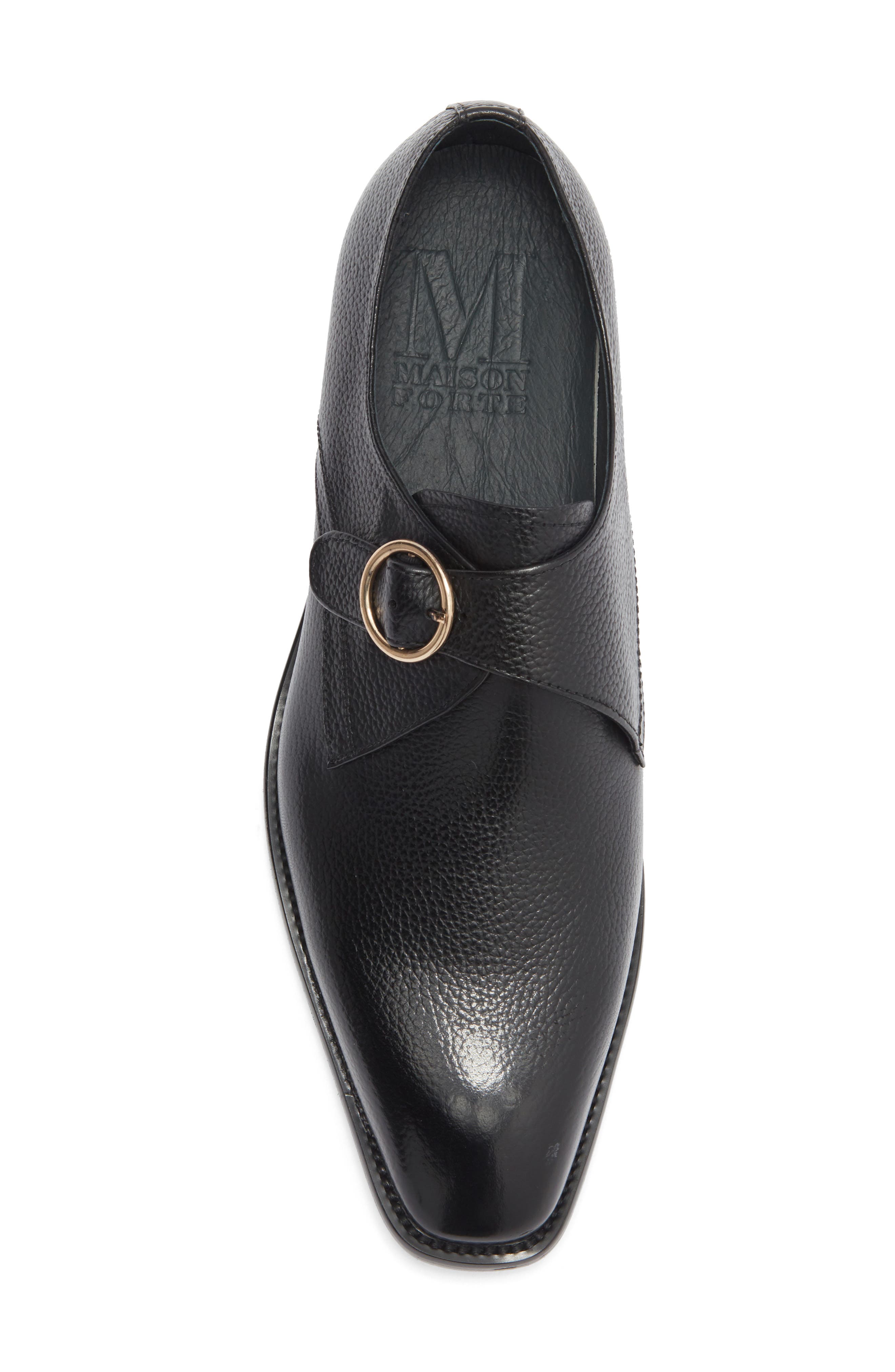 Maison Forte Vero Monk Shoe, Alternate, color, Black