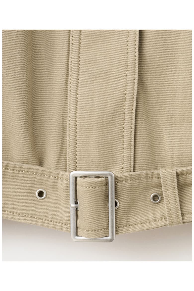 Oversize Belted Cotton Twill Jacket, Alternate, color, SAND