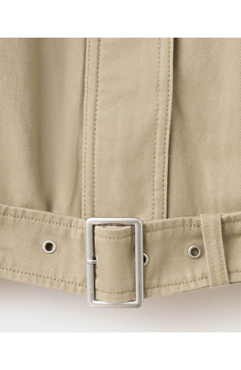 MANGO Oversize Belted Cotton Twill Jacket, Alternate, color,