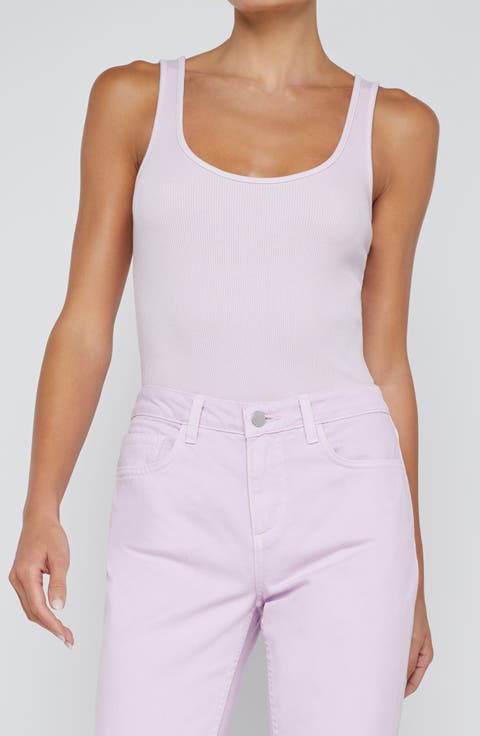 Nica Scoop Neck Tank Bodysuit