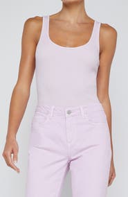 L'AGENCE Nica Scoop Neck Tank Bodysuit